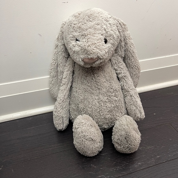 RARE JELLYCAT Bashful Gray Bunny 20” HUGE bunny Plush Stuffed Animal Toy cute - Picture 1 of 10